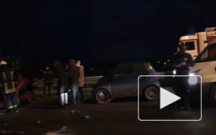 На внешнем кольце КАД жестко столкнулись две иномарки