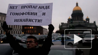 ЛГБТ-активисты пошумели у Законодательного собрания Петербурга