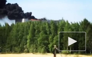 Появилось видео жуткого пожара в атомном институте в Сосновом Бору