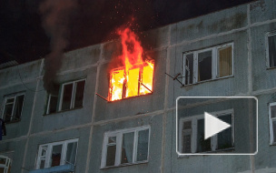 Пожар на Шаумяна: мужчина выпрыгнул из окна, бросив 82-летнюю мать