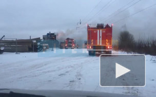 В Московском районе горят бытовки на стройплощадке 