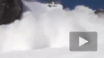 Опубликовано видео момента схода снежной лавины на ...