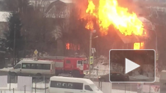 Видео: В Колтушах полностью сгорел частный дом