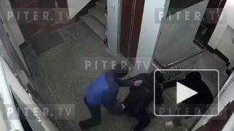 Появилось видео избиения мужчины битой в парадной на Московском проспекте