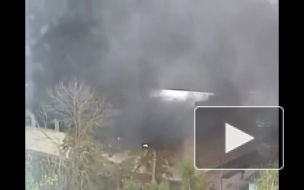 Страшный пожар в спортивной школе Орла попал на видео