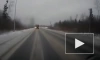В Ленобласти занесло грузовик – видео