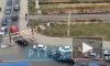 Видео: на въезде в Кудрово столкнулись "БМВ" и "Мерседес"