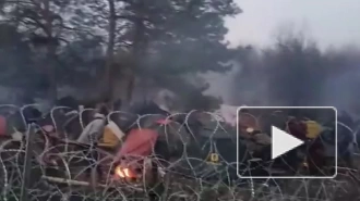 Палаточный лагерь на границе Белоруссии с Польшей разбили 3 тыс. беженцев