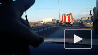 Видео: В страшной аварии с фурами на КАД погиб человек 