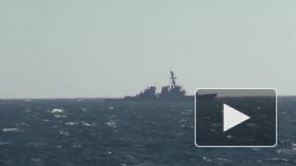 Минобороны РФ разместило видео вторжения эсминца ВМС США в территориальные воды