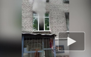 На улице Орбели вспыхнул детский сад: видео