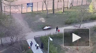 Видео: на проспекте Стачек дети три часа играли напротив трупа