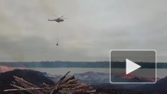 В Приангарье локализовали пожар на штабелях древесины