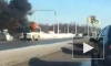 Очевидец снял горящий автобус в Уфе