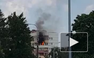 Видео: пожар на улице Партизана Германа 26 к1