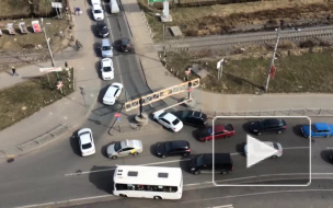 Видео: ДТП в Кудрово снова собрало пробку 