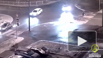 Появилось видео с моментом наезда на 50-летнего пешехода в Пушкинском районе