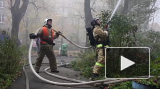 Появилось новое видео с пожара на улице Фидосеенко