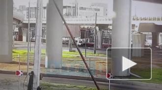 В Приморском районе трамвай протаранил грузовик