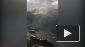 Видео: на улице Генерала Симоняка загорелась "Пятерочка"