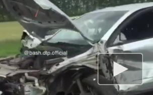 В массовом ДТП под Уфой с тремя легковушками и грузовиком пострадали 5 человек