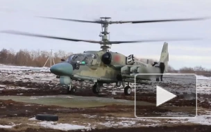 МО России опубликовало кадры работы ударных вертолетов в первые дни операции на Украине