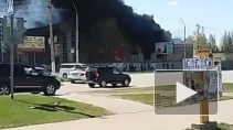 Появилось видео крупного пожара в аквапарке в Башкирии