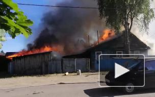 В Лодейном Поле сгорела хозяйственная постройка