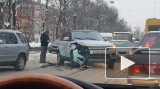 На Комсомола столкнулись Honda CR-V и Range Rover