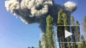 Видео: в Абхазии взорвался склад боеприпасов