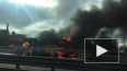 Видео: на ЗСД полностью сгорел автокран "КАТО"