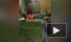 Видео: на Звездной пожарные потушили фургон Ford
