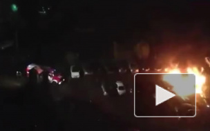 За ночь в Петербурге сгорели три иномарки