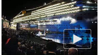 Круизный лайнер Costa Concordia тонет у берегов Италии