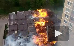 Появилось видео пожара на многоуровневой парковке в Краснодаре
