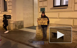 Экоактивист провел одиночный пикет на Почтамтской