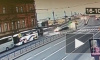 Появилось видео серьезного ДТП с такси и иномаркой у Благовещенского моста