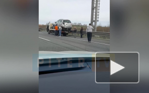 Видео: фургон устроил массовое ДТП на КАД