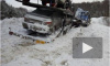 Видео и фото очевидцев ДТП: в Красноярском крае пикап от столкновения с автовозом разлетелся на части