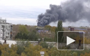 На видео засняли пожар завода в Самаре
