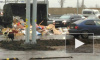 Грузовик, но не с пряниками: на Московском шоссе опрокинулся мусоровоз 