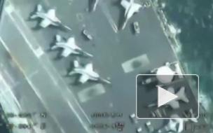 Иранское ТВ опубликовало видео пролета беспилотников КСИР над авианосцем США