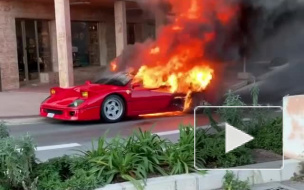 Видео: Житель Монако тушил полыхающий Ferrari с балкона