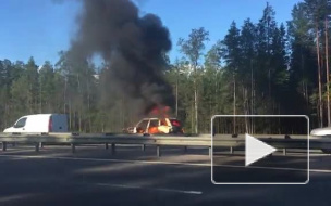 Во Всеволжском районе горящий внедорожник спасали всем миром