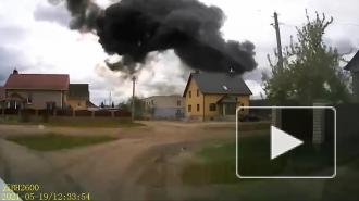 Момент крушения военного самолета Белоруссии попал на видео