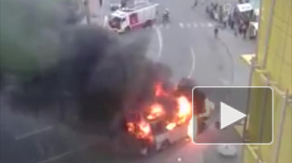  Появилось видео взрыва маршрутки у метро «Рыбацкое»