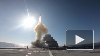 Первый боевой пуск суперэсминца типа Zumwalt ВМС США попал на видео
