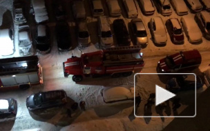 В Мурино жителей напугали пять пожарных машин