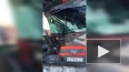 Автокран протаранил автобус с пассажирами в Хабаровске