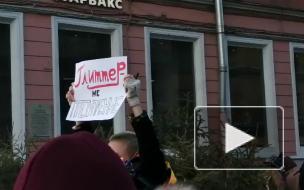 Шествие в защиту прав женщин завершилось одиночными пикетами на Малой Садовой улице